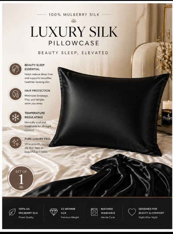 100% Mulberry Silk Ultra Luxe Beauty Pillowcase (22 Momme)